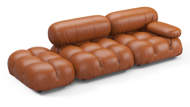 Bellini Sofa - Mario Bellini Open End Sofa, Left, Tan Premium Leather