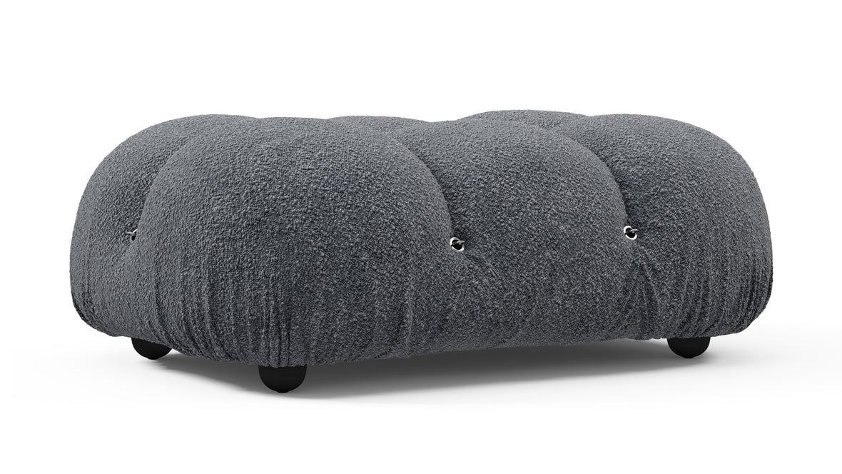 Bellini Ottoman - Mario Bellini Ottoman, Gray Boucle