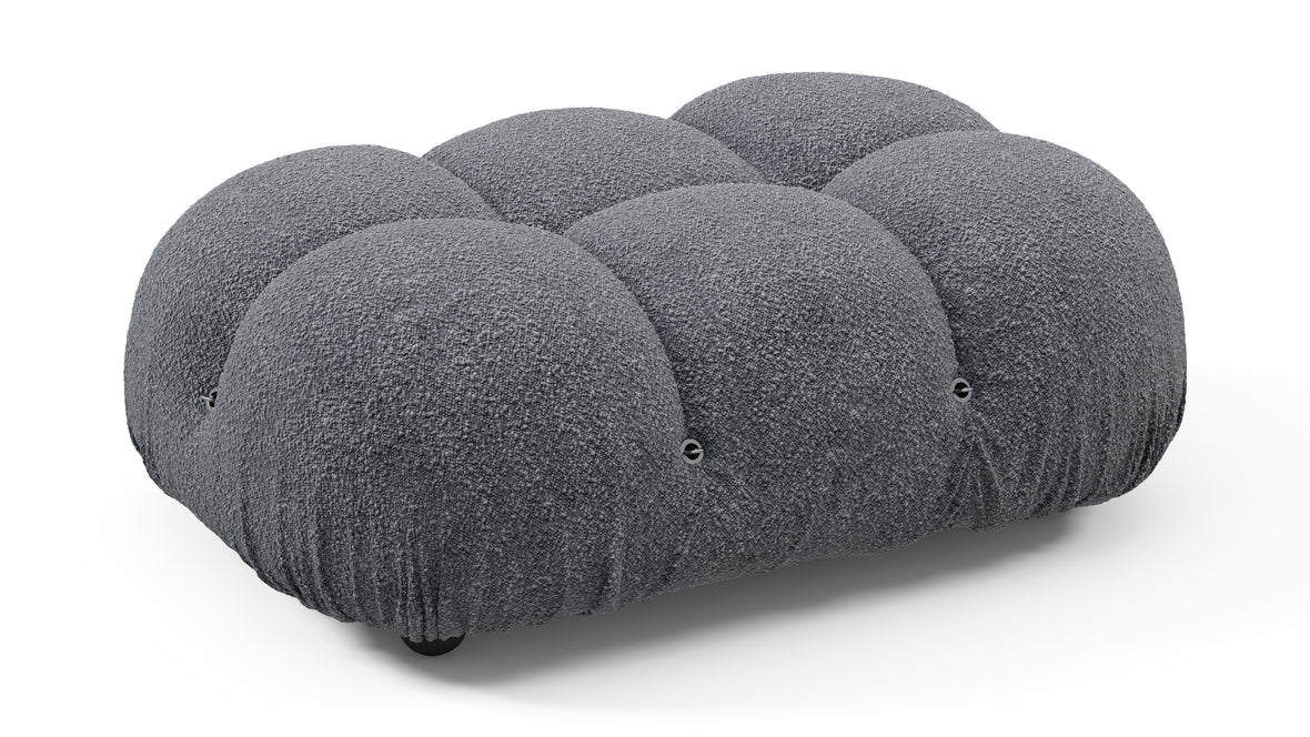 Bellini Ottoman - Mario Bellini Ottoman, Gray Boucle