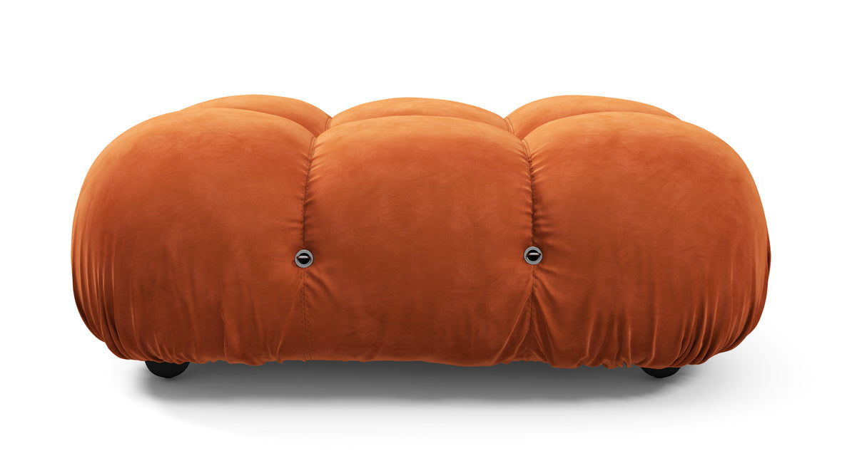 Bellini Ottoman - Mario Bellini Ottoman, Apricot Velvet