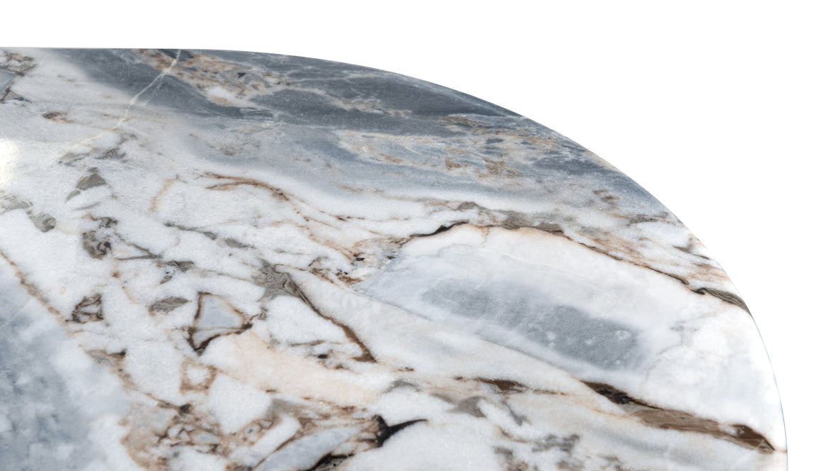Dante - Dante Dining Table, Modellato Marble, 98in