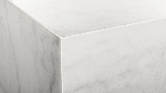 Plinth - Plinth Coffee Table, White Marble