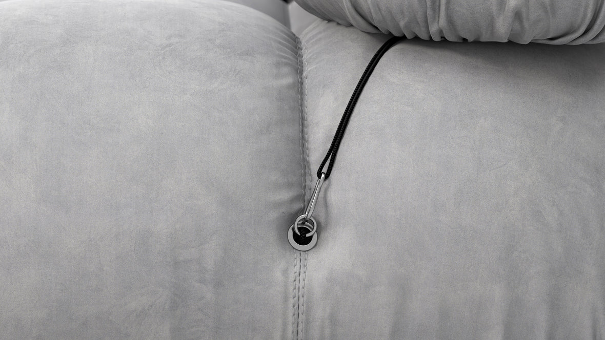 Bellini Sofa - Mario Bellini Two Seater Sofa, Light Gray Velvet