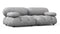 Bellini Sofa - Mario Bellini Two Seater Sofa, Light Gray Velvet