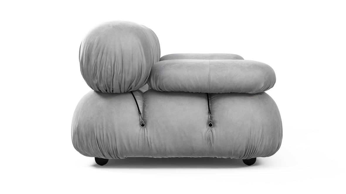 Bellini Sofa - Mario Bellini Two Seater Sofa, Light Gray Velvet