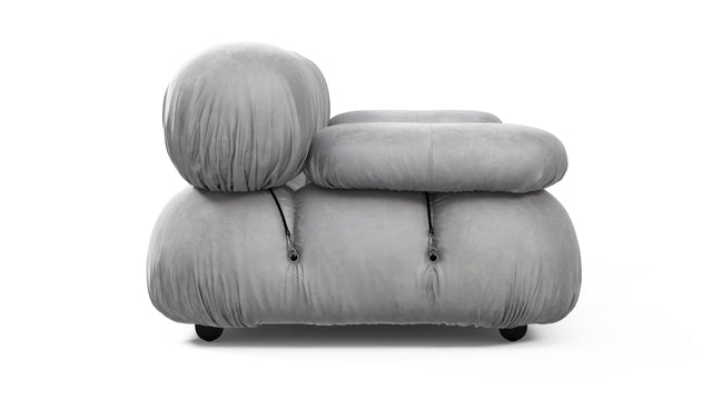 Bellini Sofa - Mario Bellini Two Seater Sofa, Light Gray Velvet