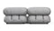 Bellini Sofa - Mario Bellini Two Seater Sofa, Light Gray Velvet