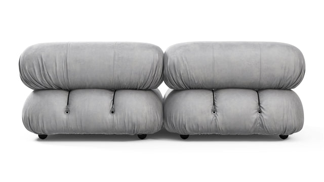 Bellini Sofa - Mario Bellini Two Seater Sofa, Light Gray Velvet
