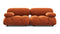 Bellini Sofa - Mario Bellini Two Seater Sofa, Apricot Velvet