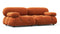 Bellini Sofa - Mario Bellini Two Seater Sofa, Apricot Velvet