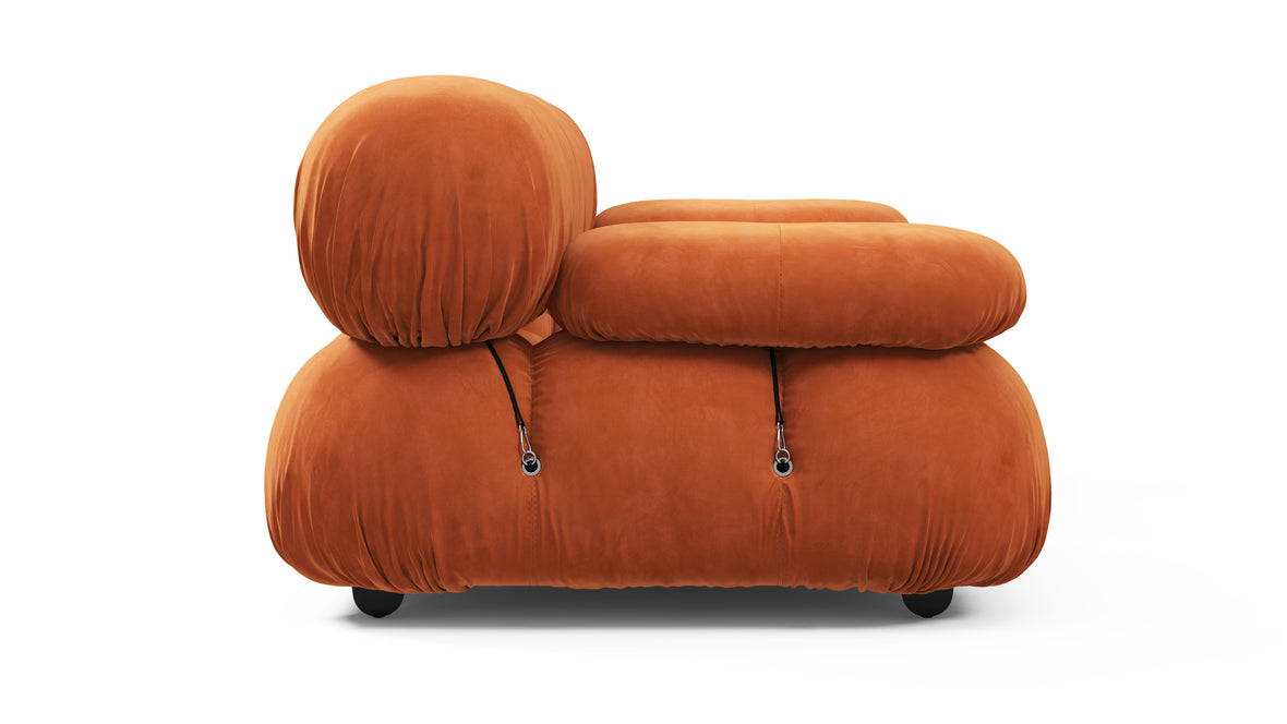 Bellini Sofa - Mario Bellini Two Seater Sofa, Apricot Velvet