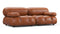 Bellini Sofa - Mario Bellini Two Seater Sofa, Tan Premium Leather