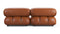 Bellini Sofa - Mario Bellini Two Seater Sofa, Tan Premium Leather