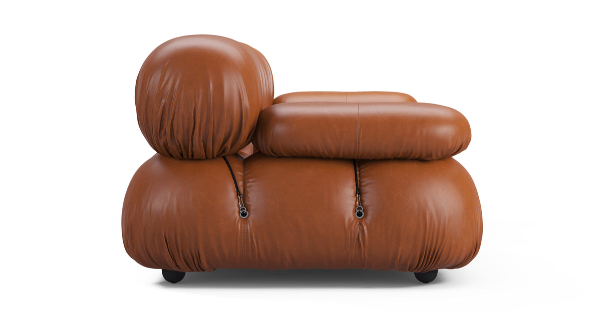 Bellini Sofa - Mario Bellini Two Seater Sofa, Tan Premium Leather