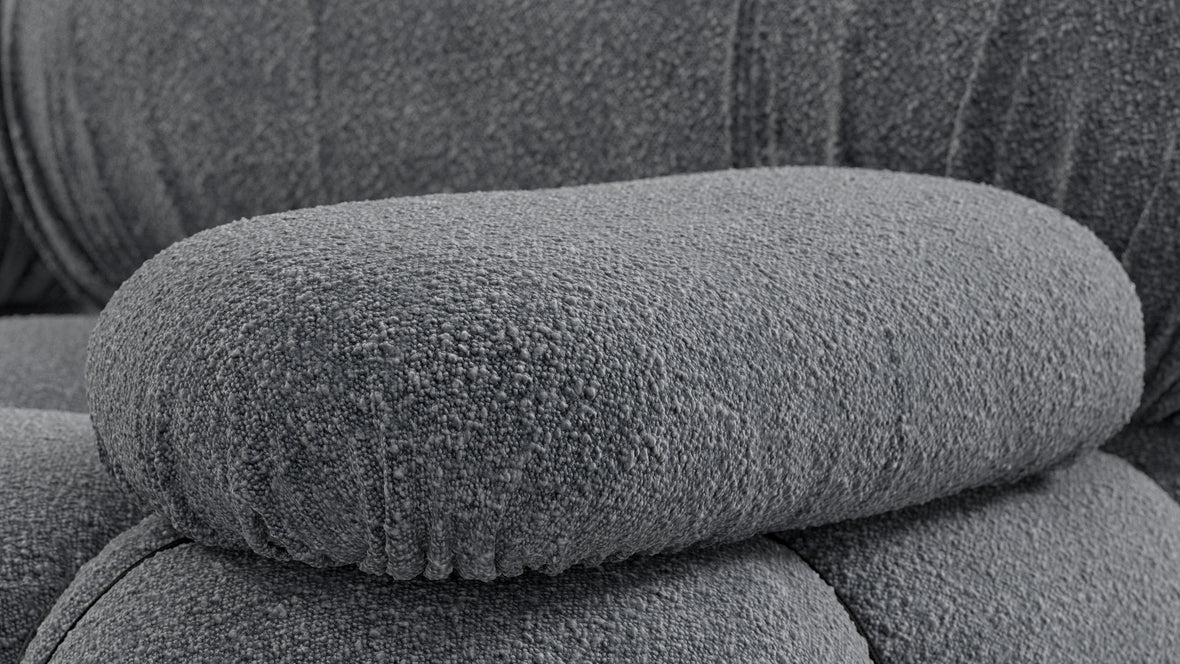 Bellini Sofa - Mario Bellini Two Seater Sofa, Gray Boucle