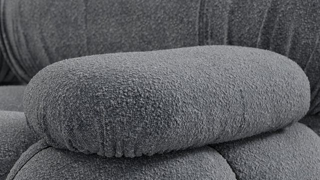 Bellini Sofa - Mario Bellini Two Seater Sofa, Gray Boucle