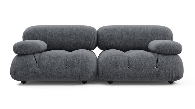 Bellini Sofa - Mario Bellini Two Seater Sofa, Gray Boucle