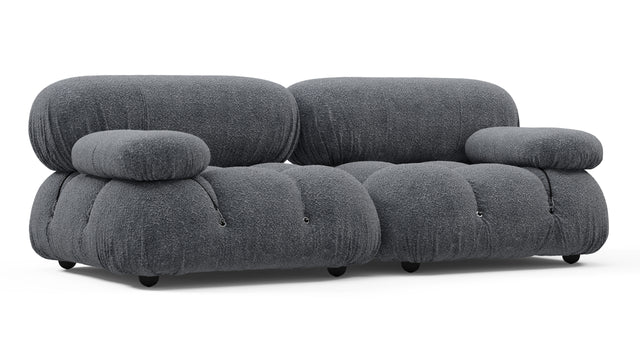 Bellini Sofa - Mario Bellini Two Seater Sofa, Gray Boucle