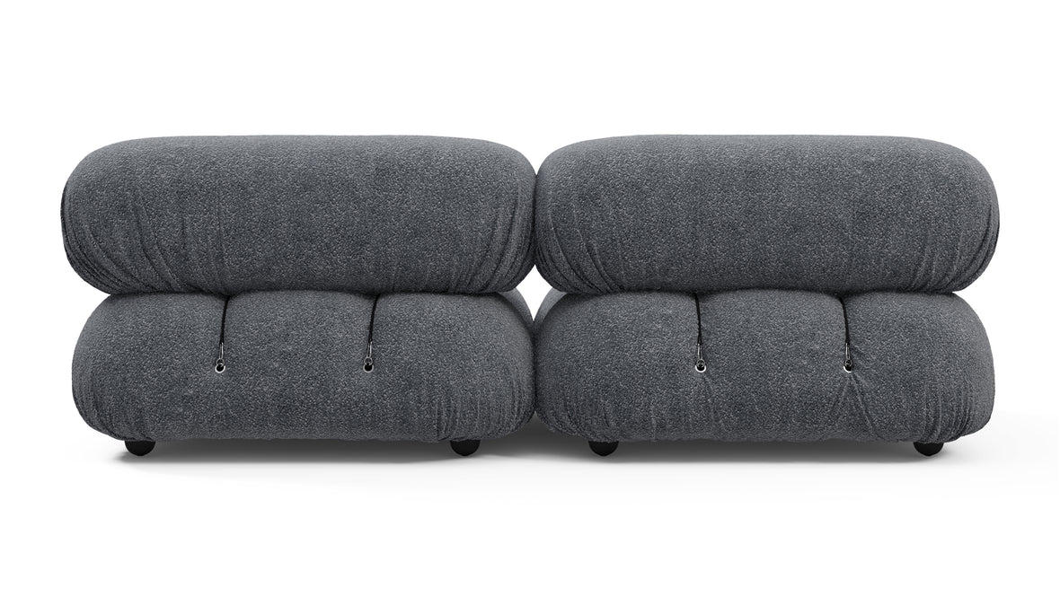 Bellini Sofa - Mario Bellini Two Seater Sofa, Gray Boucle