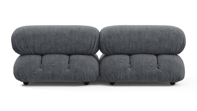 Bellini Sofa - Mario Bellini Two Seater Sofa, Gray Boucle