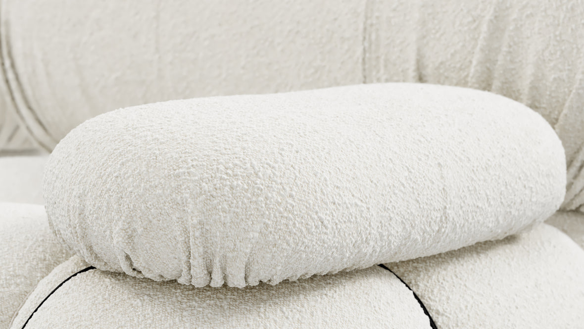 Bellini Sofa - Mario Bellini Two Seater Sofa, White Boucle