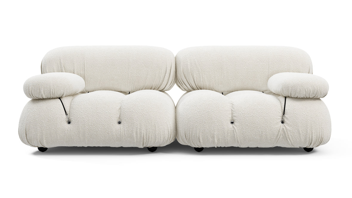 Bellini Sofa - Mario Bellini Two Seater Sofa, White Boucle