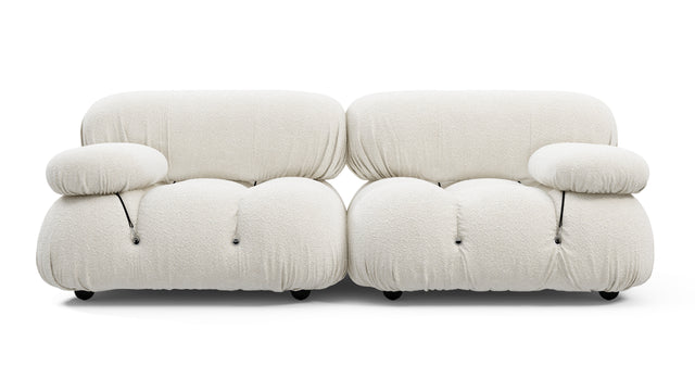 Bellini Sofa - Mario Bellini Two Seater Sofa, White Boucle
