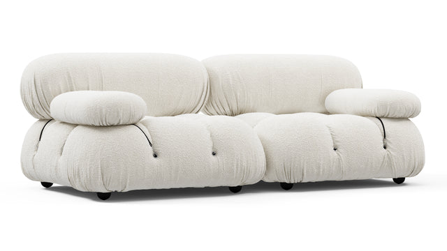 Bellini Sofa - Mario Bellini Two Seater Sofa, White Boucle