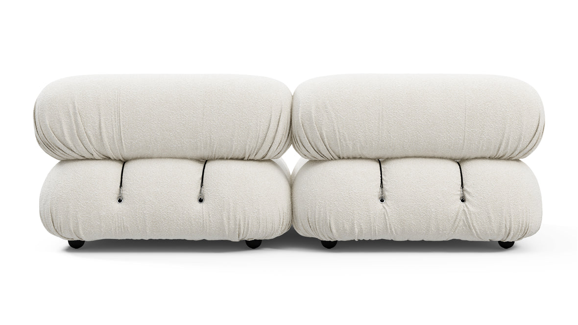Bellini Sofa - Mario Bellini Two Seater Sofa, White Boucle