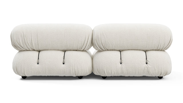 Bellini Sofa - Mario Bellini Two Seater Sofa, White Boucle