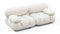 Bellini Sofa - Mario Bellini Two Seater Sofa, White Boucle