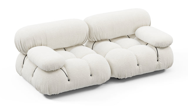 Bellini Sofa - Mario Bellini Two Seater Sofa, White Boucle