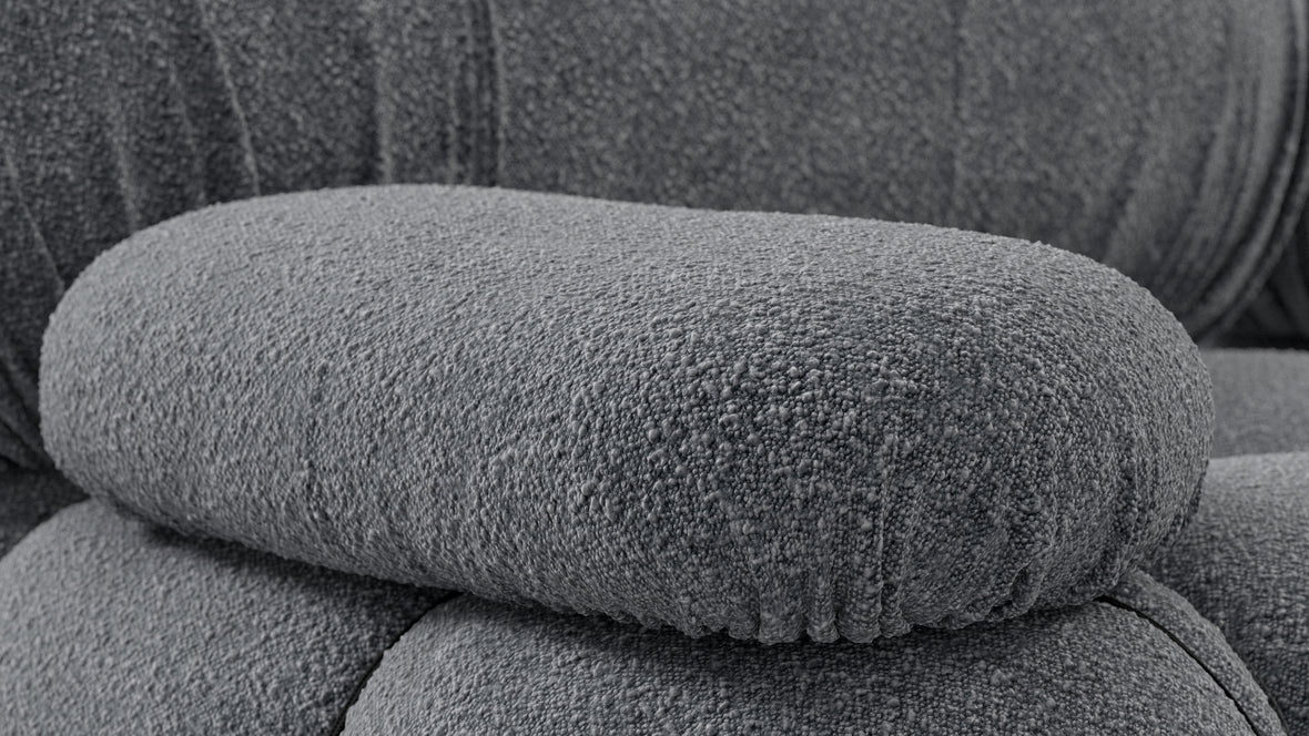 Bellini Sofa - Mario Bellini Three Seater Sofa, Gray Boucle