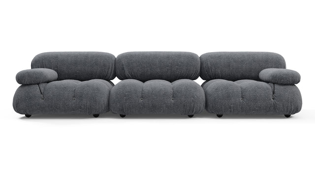 Bellini Sofa - Mario Bellini Three Seater Sofa, Gray Boucle