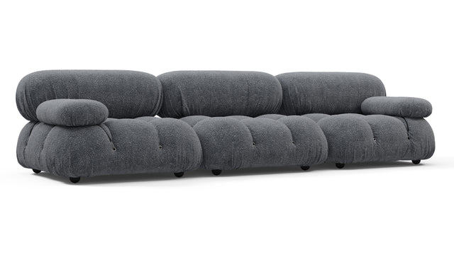 Bellini Sofa - Mario Bellini Three Seater Sofa, Gray Boucle