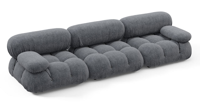 Bellini Sofa - Mario Bellini Three Seater Sofa, Gray Boucle