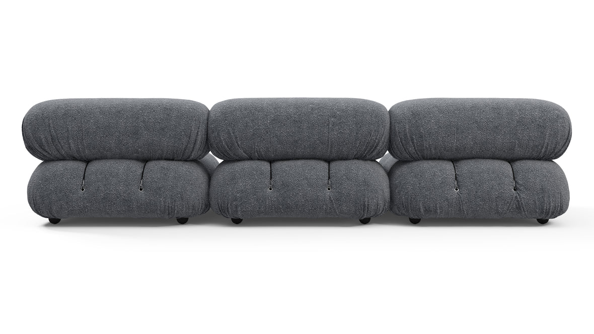Bellini Sofa - Mario Bellini Three Seater Sofa, Gray Boucle