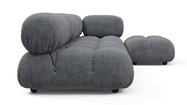 Bellini Sectional - Mario Bellini Sectional, Right Chaise, Gray Boucle