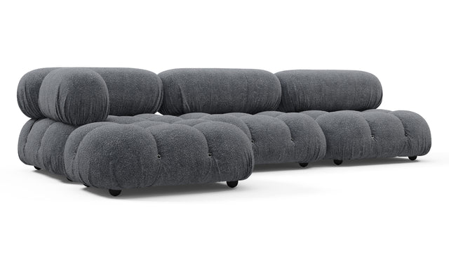 Bellini Sectional - Mario Bellini Sectional, Left Chaise, Gray Boucle