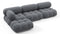 Bellini Sectional - Mario Bellini Sectional, Left Chaise, Gray Boucle