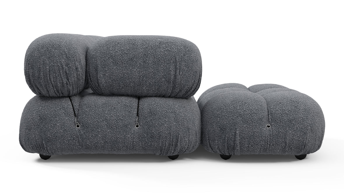 Bellini Sectional - Mario Bellini Sectional, Left Chaise, Gray Boucle