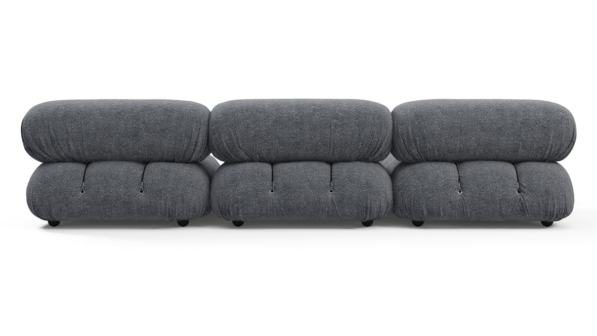 Bellini Sectional - Mario Bellini Sectional, Left Chaise, Gray Boucle