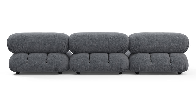 Bellini Sectional - Mario Bellini Sectional, Left Chaise, Gray Boucle