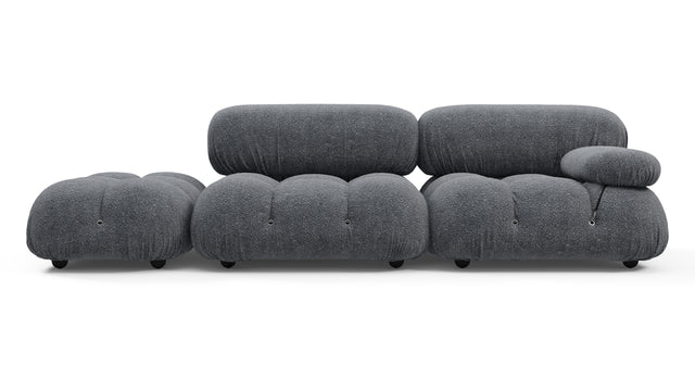 Bellini Sofa - Mario Bellini Open End Sofa, Left, Gray Boucle