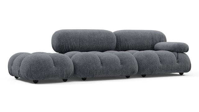 Bellini Sofa - Mario Bellini Open End Sofa, Left, Gray Boucle