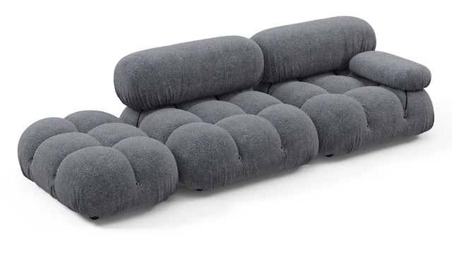 Bellini Sofa - Mario Bellini Open End Sofa, Left, Gray Boucle