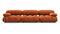 Bellini Sofa - Mario Bellini Three Seater Sofa, Apricot Velvet