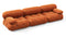 Bellini Sofa - Mario Bellini Three Seater Sofa, Apricot Velvet