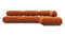Bellini Sectional - Mario Bellini Sectional, Right Chaise, Apricot Velvet