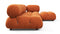 Bellini Sectional - Mario Bellini Sectional, Right Chaise, Apricot Velvet
